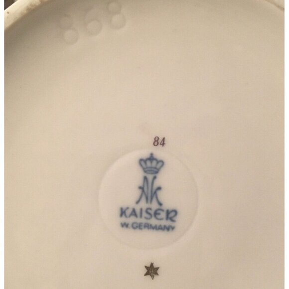 Vintage Kaiser W Germany Porcelain Compote 5" Christmas Joseph Mary Jesus - Picture 6 of 6